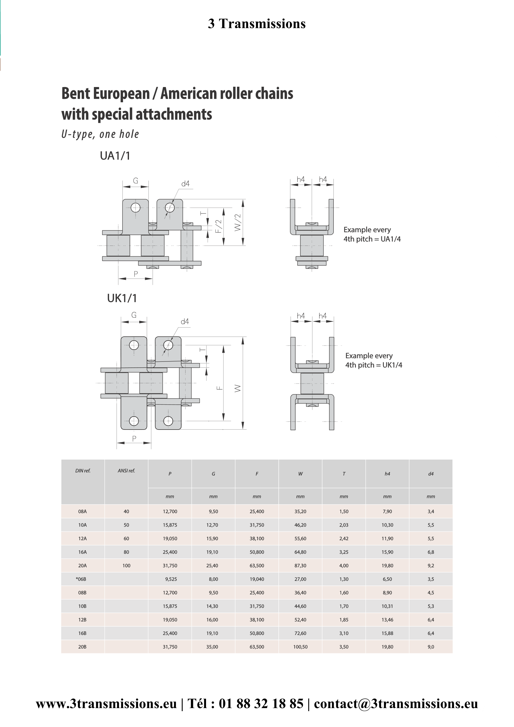 Chaîne de convoyeur patte en X