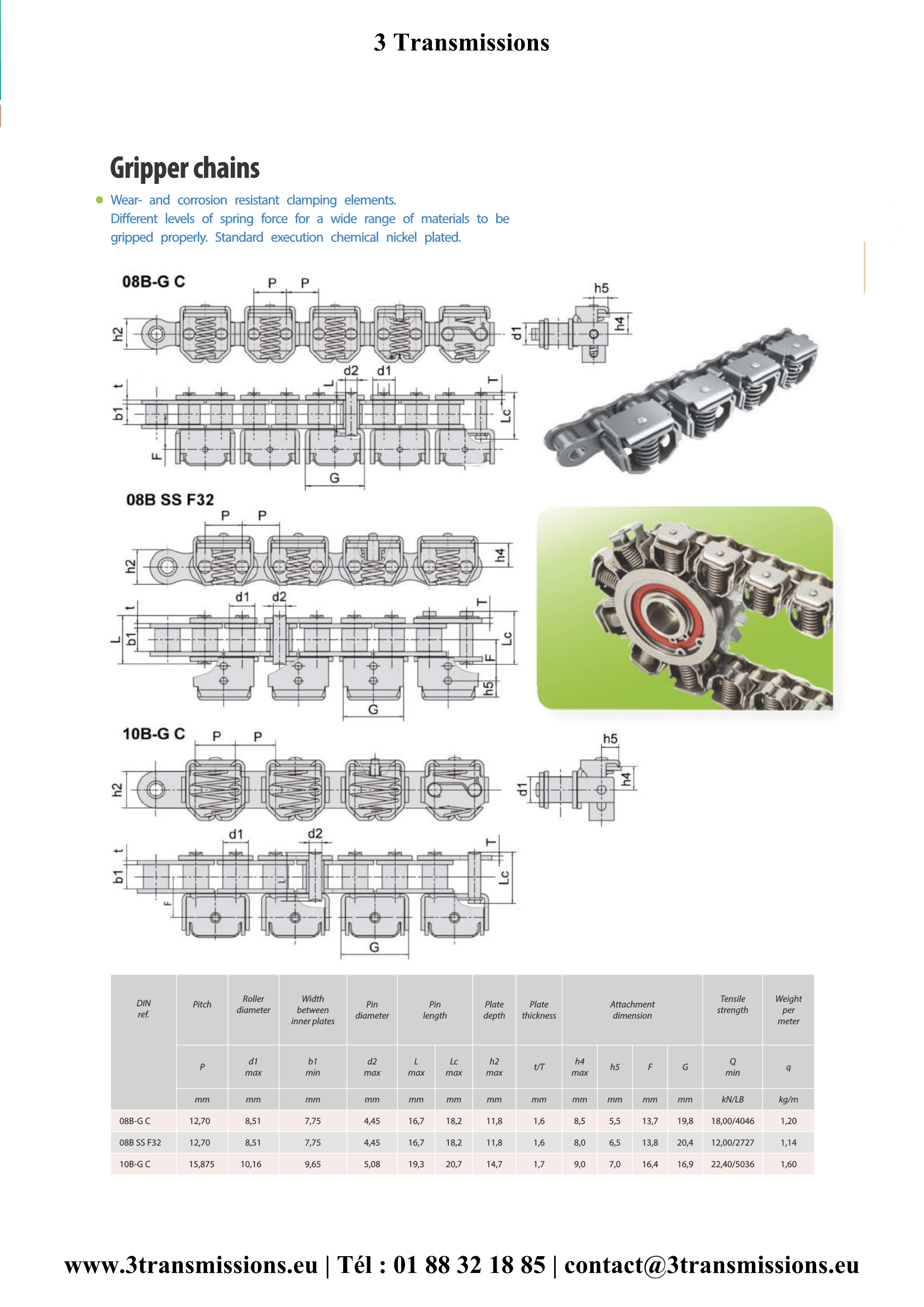 Chaîne gripper